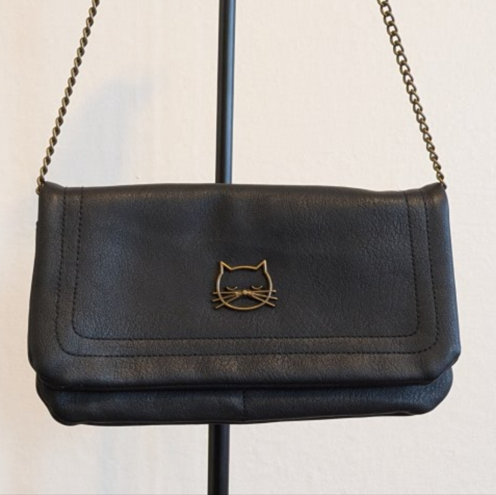 Twig And Arrow Cat Crossbody Chain-Strap Bag